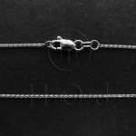 14K White Gold Chain Necklace Wheat 1.0mm (SPIGA-025-14W)