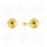 14K Gold Earrings Ball Stud 7mm(G-BE-7-14K)
