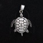 Silver Movable Pendant Sea Turtle (P-1058)