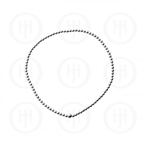 Plain Silver Ball Bracelet 2mm (SB-1003)