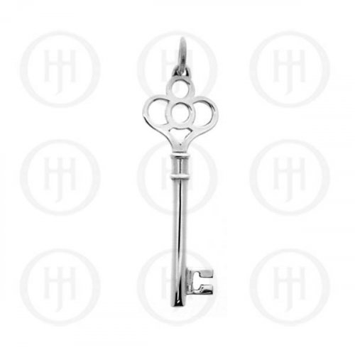 Silver Pendant Tiffany Inspired Key (P-1077)
