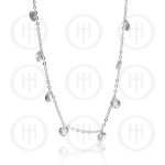 Silver Rhodium Plated Bracelet with CZ Disco Balls (BR-1107)