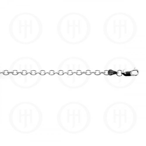 Sterling Silver Basic Chain Rolo 04 Oval (ROLO-OV80) 3.2mm