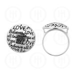 Sterling Silver Tiffany Inspired Love Believe Hope Ring (R-1002)