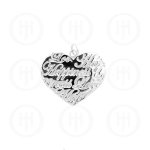 Silver Tiffany Inspired Inspirational Pendant Love Happiness (P-1040-W)