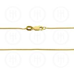 14K Yellow Gold Chain Necklace Snake 0.7mm (SNAKE-015-14Y)