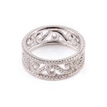 Sterling Silver CZ Wave Pattern Ring  (R-1521)