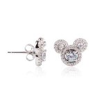 Sterling Silver CZ assorted mickey mouse stud earring (ST-1212)