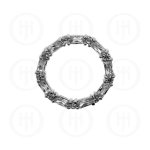 Silver CZ Baguette Circle of Life Pendant (P-1111)
