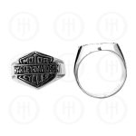 Silver Men's Harley Davidson Ring (R-HDL212)