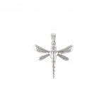 Plain Silver Small Dragonfly Pendant  (P-1338)