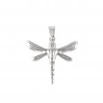 Plain Silver Dragonfly Pendant(P-1337)