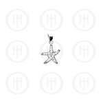 Silver CZ Starfish Pendant Small, (P-1094-S)