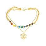 Lotus Flower with Chakra Stones (BR-1200)