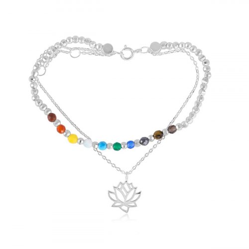 Lotus Flower with Chakra Stones (BR-1200)