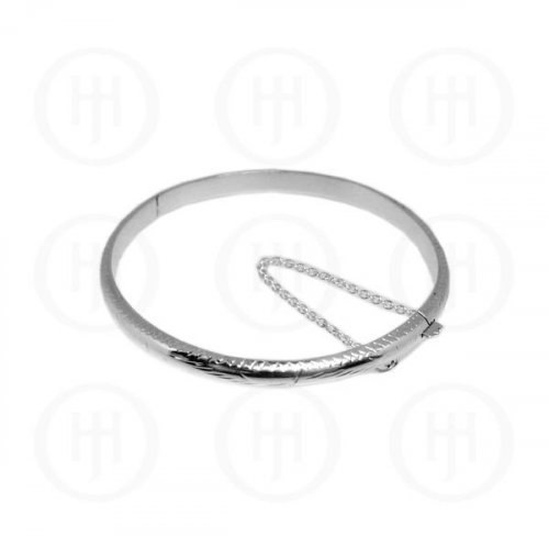 Sterling Silver Engraved Bangle &#039;5mm (EB-R-5)
