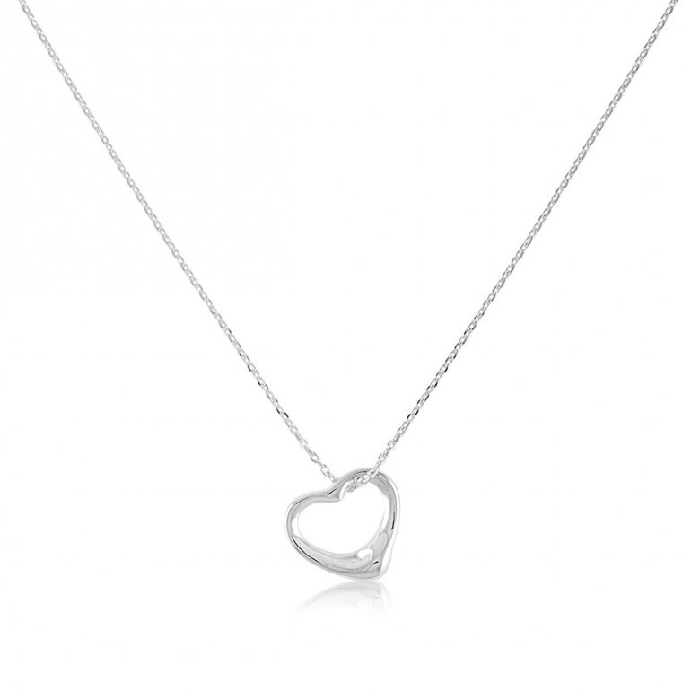 Sterling Silver Tiffany Heart Shaped Necklace (N-1223) - House of Jewellery