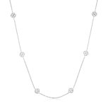 Gold Plated Vancleef Necklace with CZ