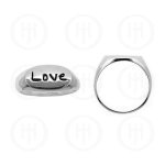 Silver Plain Love Ring (R-1001)