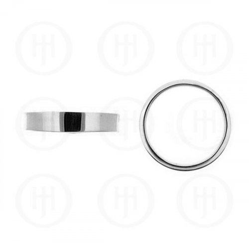 Sterling Silver Flat Band Ring 4mm (R-1141-4)