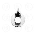 Plain Silver Hammered Circle Pendant  (HP100)