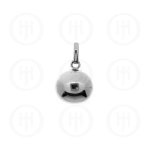 Silver Round CHIME Ball (medium) Pendant  (P-1090-14)