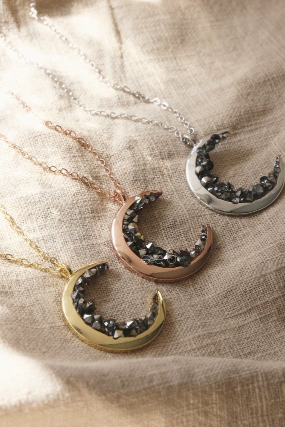 cresent moon necklace