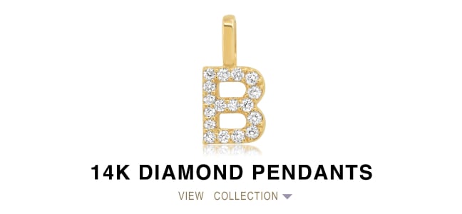 14K Diamond Pendants 