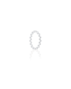 Sterling Silver Up and Down Beaded Eternity Ring (R-1641)