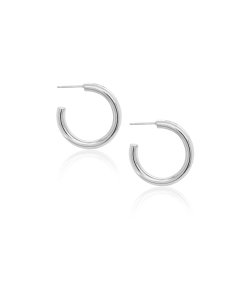 Sterling Silver Trendy Large Tube Hoops (HP-1080-25)
