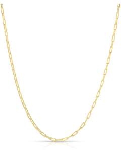 Sterling Silver Gold Vermeil Paperclip Link Chain 1.8mm (PPC60-G)