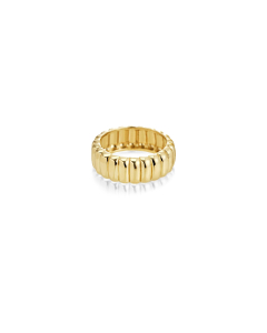 Sterling SIlver Gold Vermeil Chunky Scalloped Ring (R-1614)