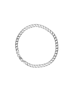 Sterling Silver Rhodium Plated Basic Chain Curb Square (GDSQ150RH) 4.65mm