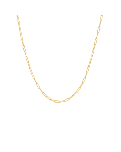 Sterling Silver Gold Vermeil Paperclip Link Chain 3mm (PPC80-G)