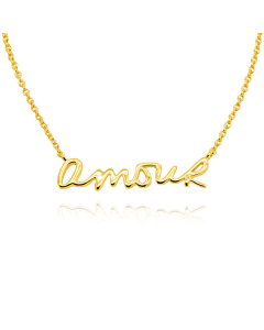 Sterling Silver AMOUR Necklace (N-1556)