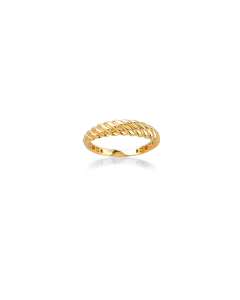 10K Yellow Gold Thin Croissant Ring (GR-10-1107)