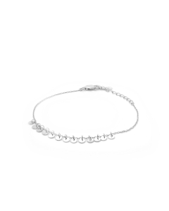 Sterling Silver Mini Dangling Elipses Bracelet (BR-1354)