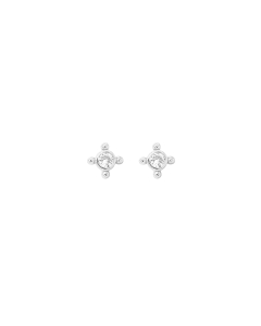 Sterling Silver CZ Gizmo Star Studs (ST-1496)