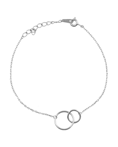 Sterling Silver Large and Small Interlocking Circles Bracelet  (BR-1325)