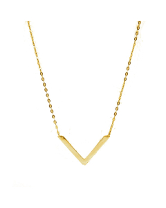 10K Gold Plain 'V' Necklace (GC-10-1168)