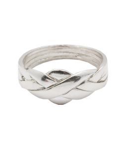 Sterling Silver Plain Puzzle Ring, small (R-1238-S)