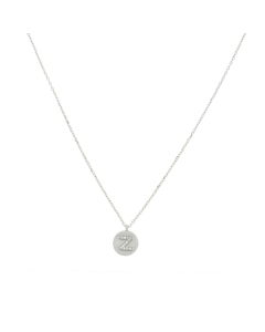 Sterling Silver CZ Alphabet Necklace (N-1255)