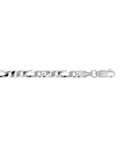 Sterling Silver Flat Figaro 100 Choker 4mm (CH-1013)