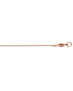 Sterling Silver Rosegold Vermeil Fancy Chain Omega Round 0'2 (OMEGAR1-R) 1mm