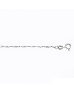 Sterling Silver Rhodium Plated Basic Chain Singapore  (SING25-RH) 1.5mm