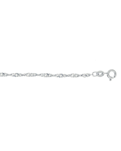 Sterling Silver Rhodium Plated Basic Chain Singapore  2.5mm (SING40-RH)