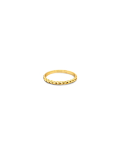 Sterling Silver Gold Vermeil Fishtail Braid Ring (R-1610)