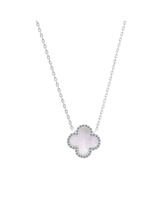 Sterling Silver Necklace, White (N-1040)