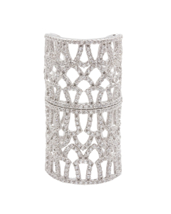 Sterling Silver Rhodium Plated CZ Finger Ring (R-1401)