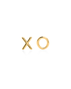 10K Yellow Gold Minimalist X's and O's Studs (GE-10-1098)